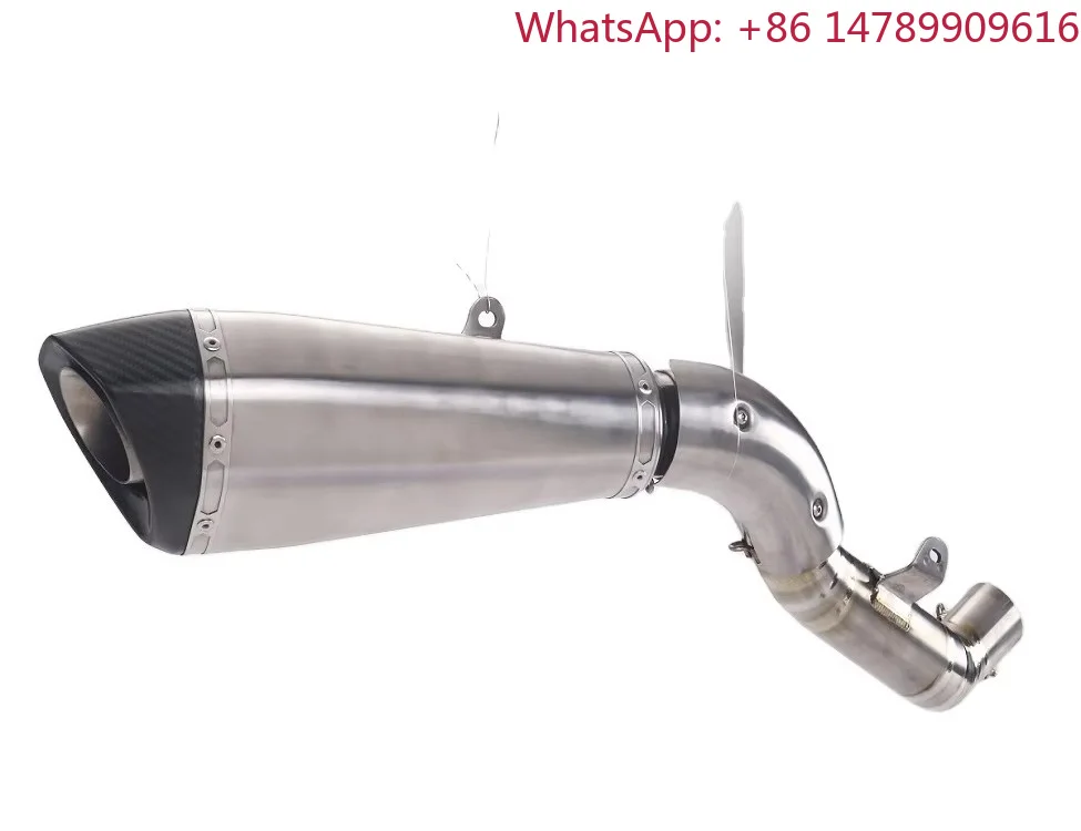 Titanium Steel Exhaust System For 1200cc Adventure Bike, Header Downpipe Exhaust Pipe, Aftermarket Performance Muffler Escape Pa