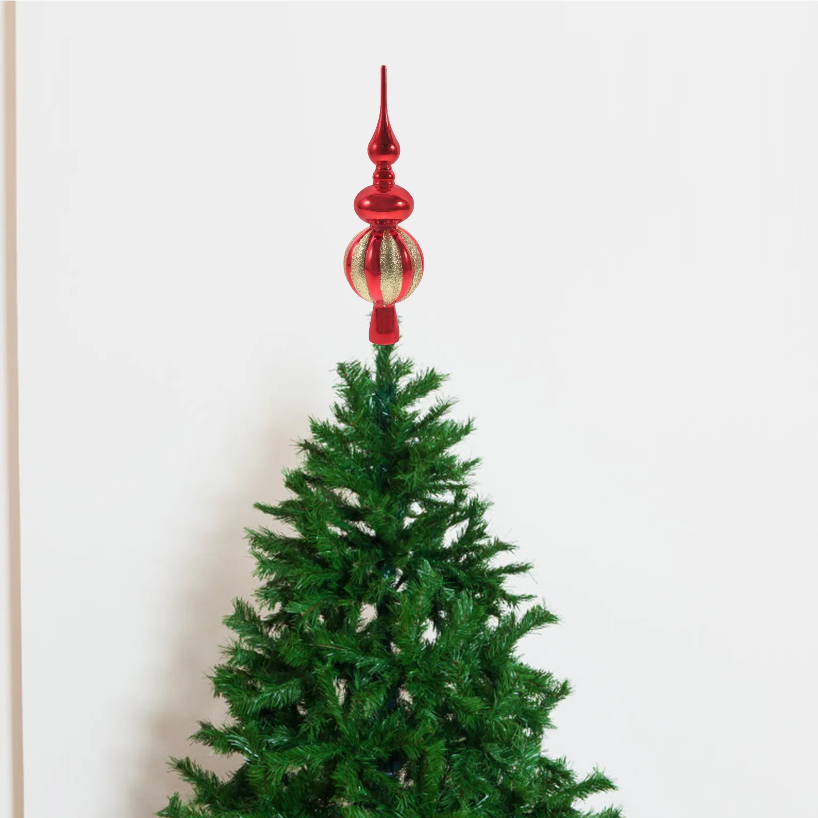 

Spherical Plastic Christmas Tree Topper Sturdy Xmas Decoration Christmas Tree Party Supplies Ornament Xmas Treetop