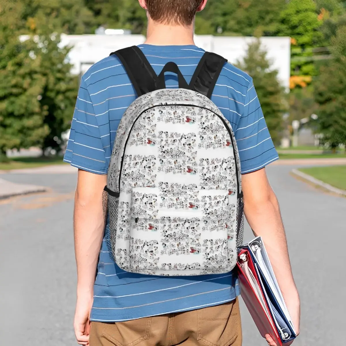 101 Dalmatian ransel anak laki-laki perempuan tas buku modis siswa tas sekolah Laptop ransel tas bahu kapasitas besar