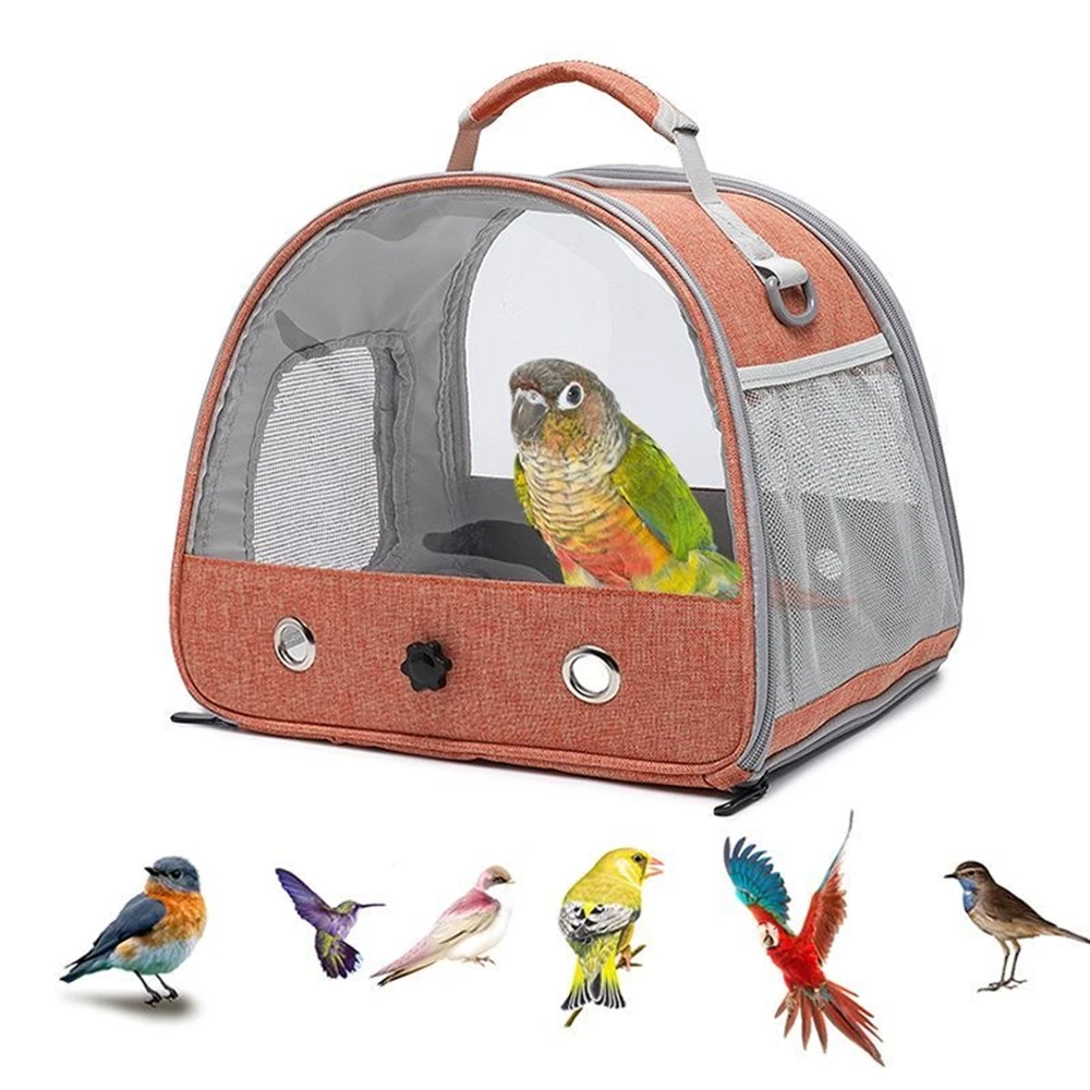 

Lightweight Bird Cage Parrot Carrier with Perch for Birds Parakeets Cockatiels Parrots Travel Bird Backpack Bird Bag