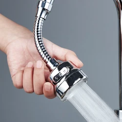 Extended 3 Mode Kitchen Faucet Adapter Aerator Shower Head Water Saving Pressure Bubbler Splash Filter Tap Bath Faucet Connector