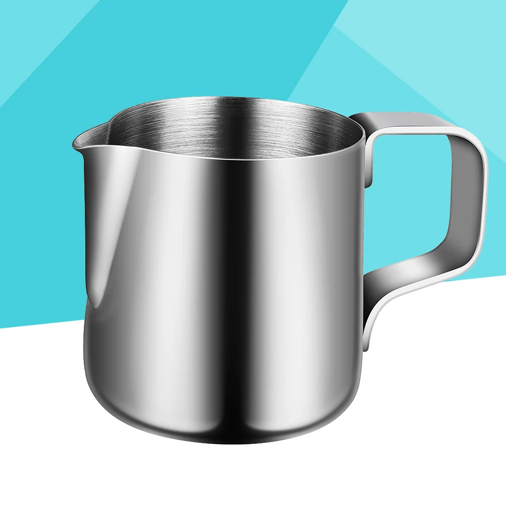 

2pcs Stainless Steel Milk Frothing Jug Lightweight Coffee Milk Pourer Dishwasher Safe Latte Cappuccino Accessory Kitchen Bar