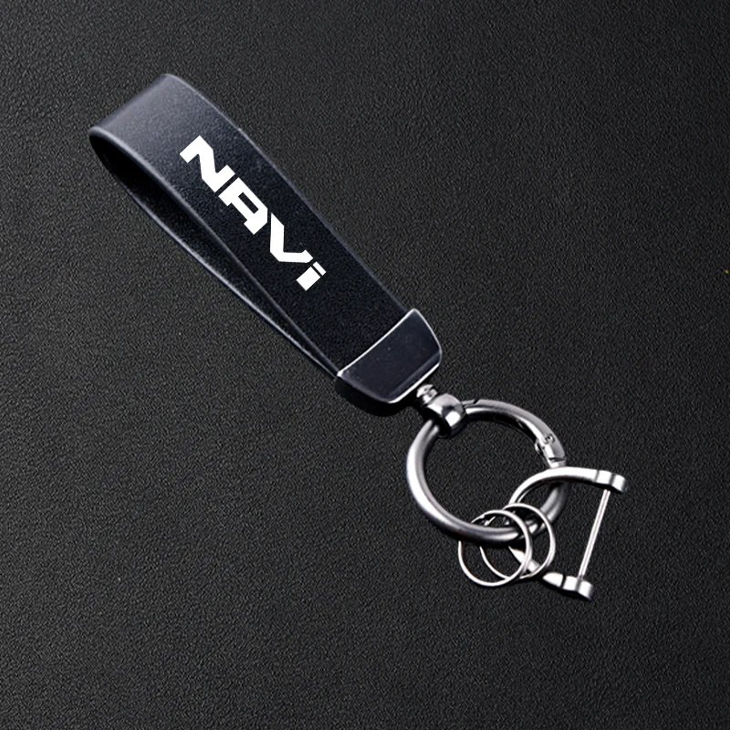 High-Grade Motorcycle Leather Keychain Metal Keyring Accessories New For HONDA DREAMWING Navi 110 Navi110 Universal All Year