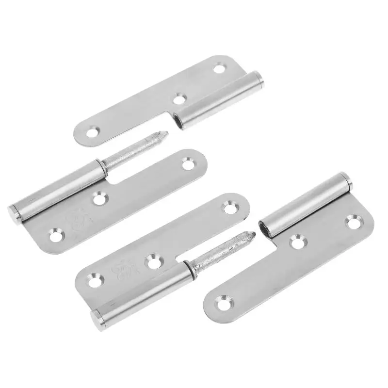 4 Inch Thick  Door Hinge Removable Fireproof with Round Corner for Safe Office Storage Doors