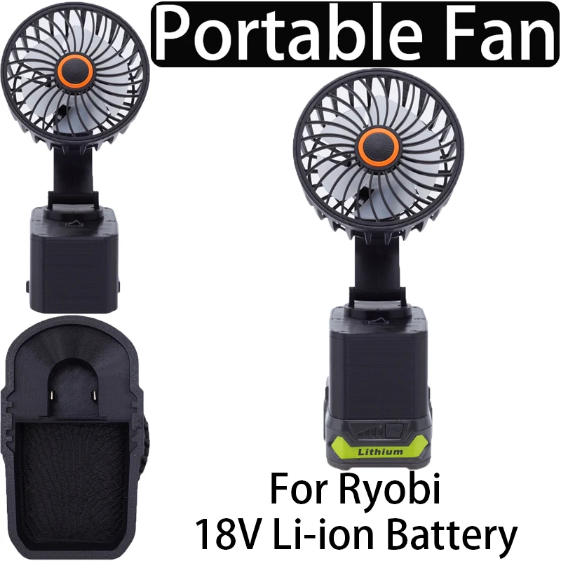 Portable Fan for Ryobi ONE+ 18V Li-ion Wireless Li-ion Bare Tool Portable Workshop Field Fan Compatible with Ryobi 18V Battery