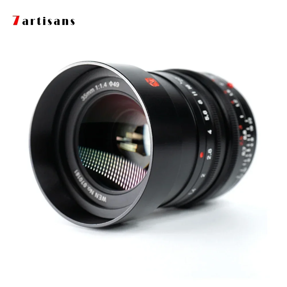 7artisans M35mm F1.4 Full Frame Manual Focus Prime Lens for Leica M Camera M2 M3 M4 M8 M9 M10 Leica M Mount Lens with adapter