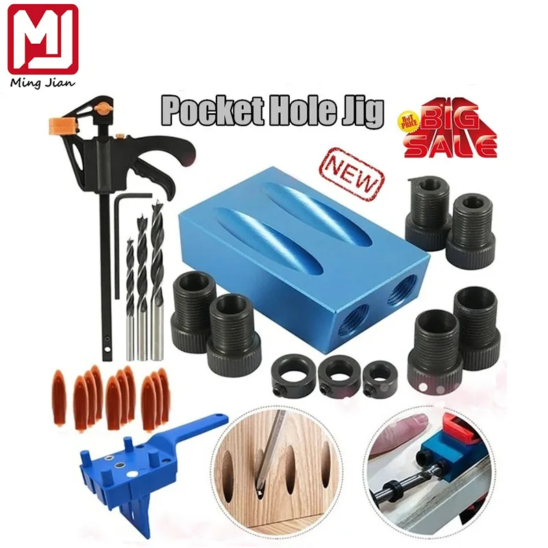 

Карманное отверстие винтовой джиг 15 градусов дюбель дрель набор столярных изделий столярные деревообрабатывающие направляющие для работ по дереву инструмент с угловым соединением