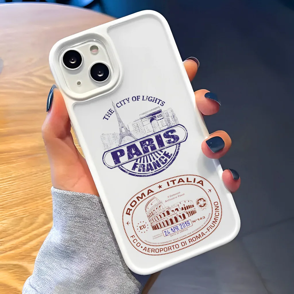 50 Stück Vintage Stadt Reise Poststempel Ins-Stil PET-Aufkleber für Schreibtisch Gepäck Auto Graffiti Deko Giajar Aufkleber-Shop – Detail 8