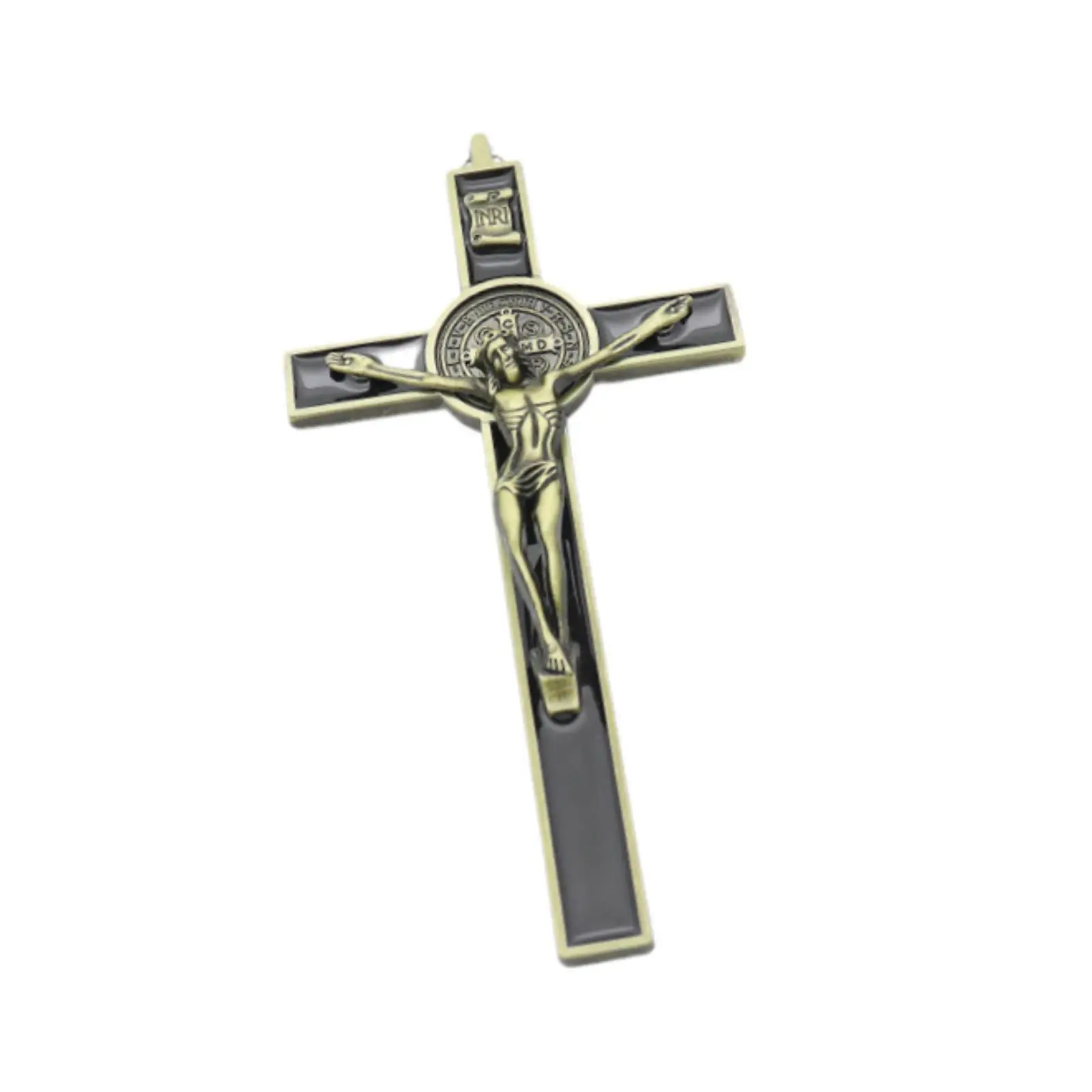 Inspirational Wall Cross Jesus Figurine Zinc Alloy Home Decor for Window and Door Ornament