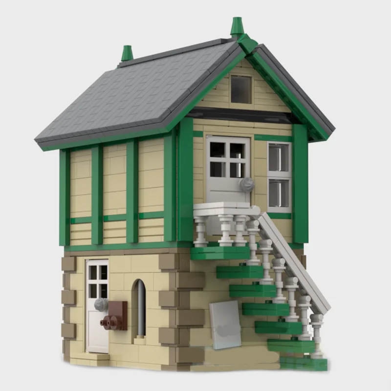 Street View Model Moc Building Bricks British Railway Signal Box Accessories Technology Blocks Gifts Christmas Toys DIY Assembly