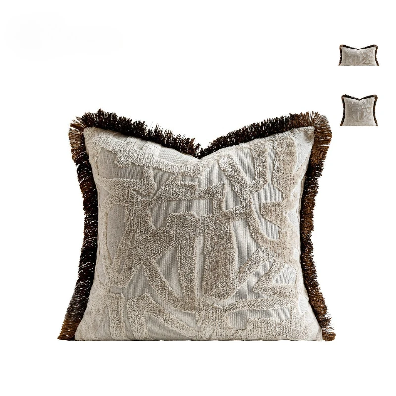 30X50/45X45/50X50CM Cut Velvet Throw Pillow Cover Chenier Simple Stamping Waist Cushion Cover Decor Home Decorative Pillowcase