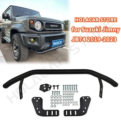 Osłona zderzaka przedniego chronić stal dekoracyjną dla Suzuki Jimny JB64 JB74 2019 2020 2021 2022 2023 Jimny akcesoria przedni zderzak