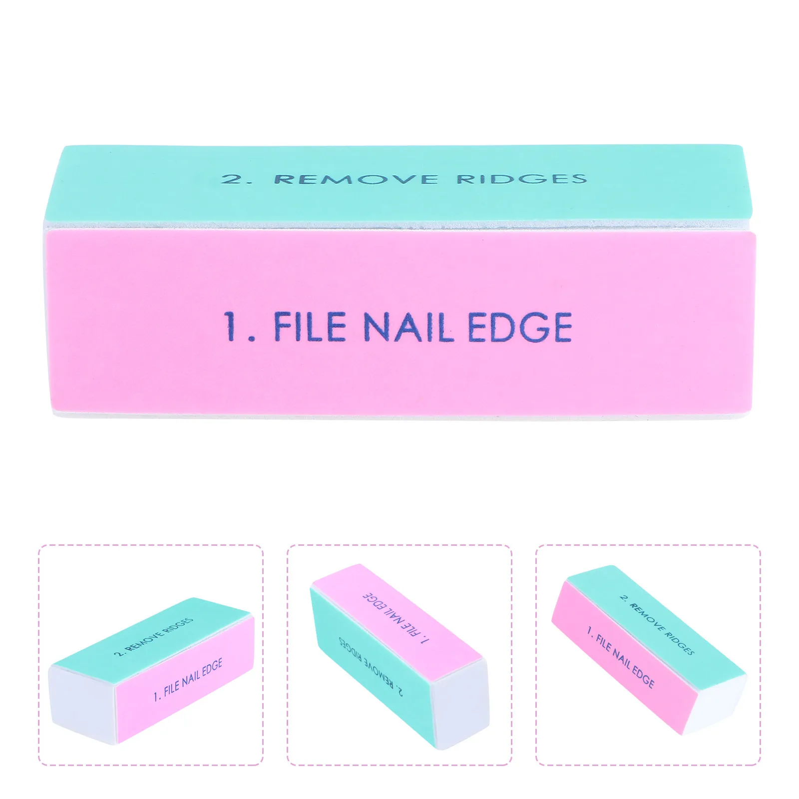Four Sided Sponge Nail Files 5Pcs Buffing Blocks for Smoothing Shaping Polishing Manicure Salon Home Use