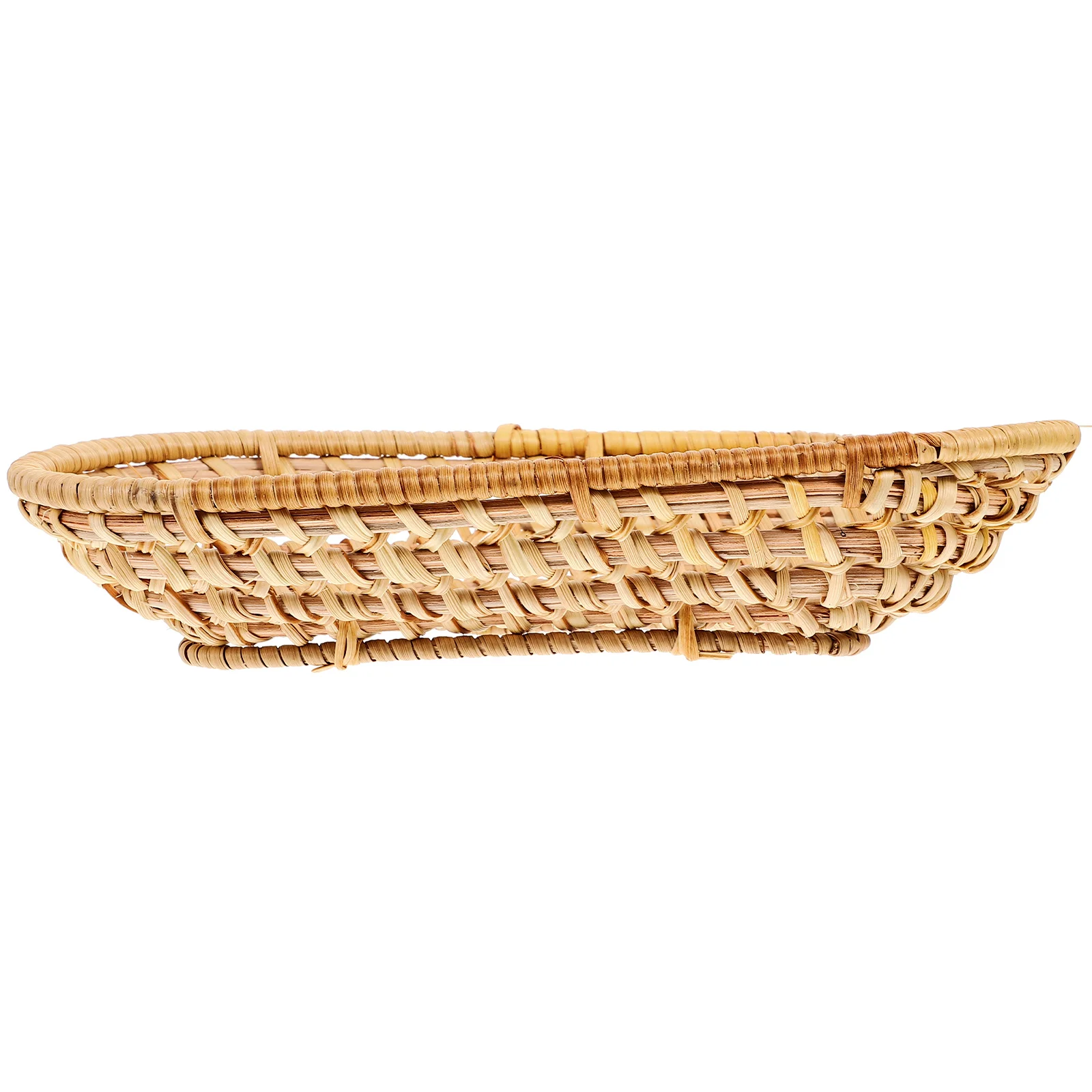 

1Pcs Autumn Rattan Towel Tray Basket Khaki Size S Handmade Woven Plate Basket Tableware Organizer Rattan Towel Tray