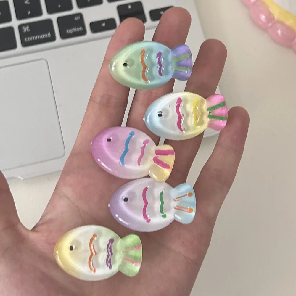 Mini Plastic Kids Barrette Girly Candy Color Cartoon Fish Hairclip Jelly Sweet Taiyaki Side Clip Daily