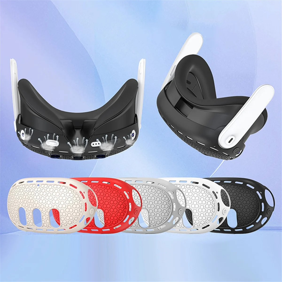 Защитный чехол POP-lVR для Meta Oculus Quest 3, силиконовый передний защитный чехол для гарнитуры VR