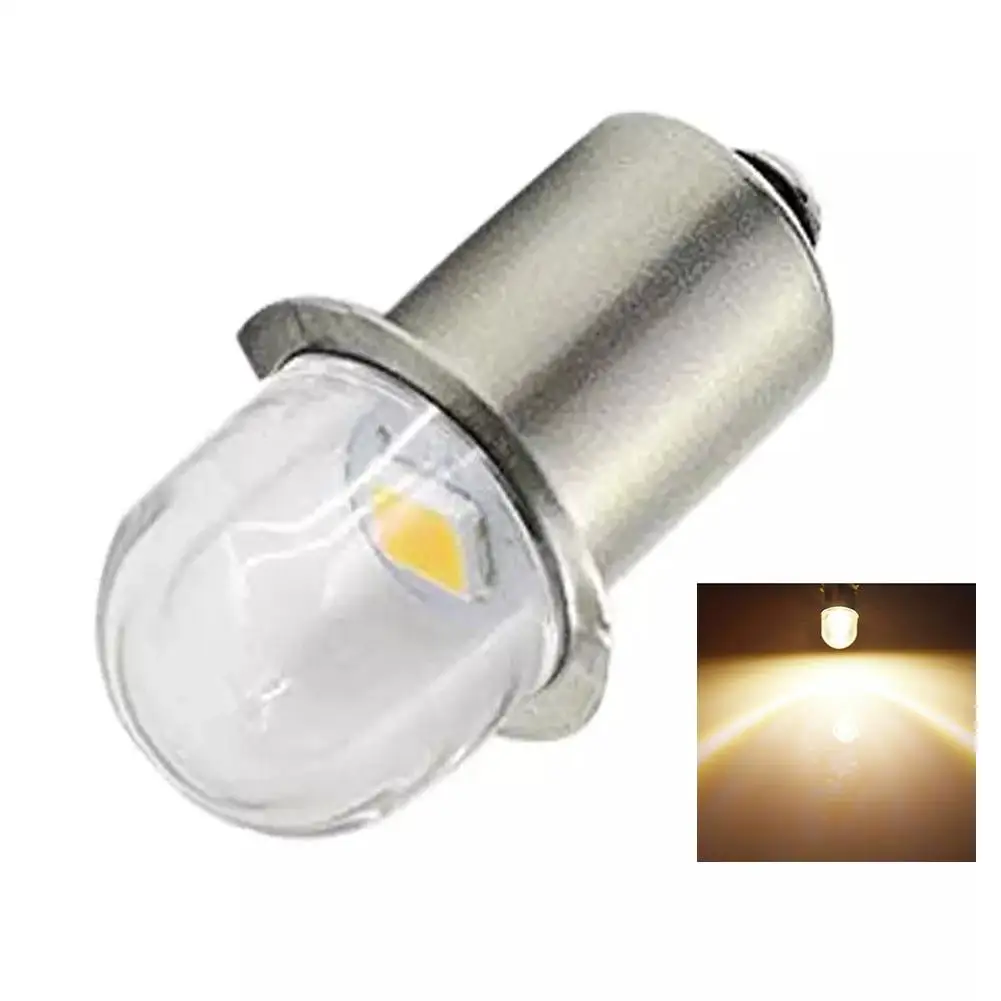 Base de bombillas LED P13.5S, linterna Maglite blanca, blanca cálida, 3000K, 6000K, reemplazo de DC6V-12V, lámpara de trabajo