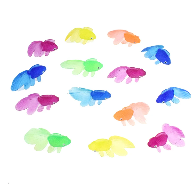 10PCS/Set Soft Rubber Goldfish - Baby Bath Swimming Simulation Toys