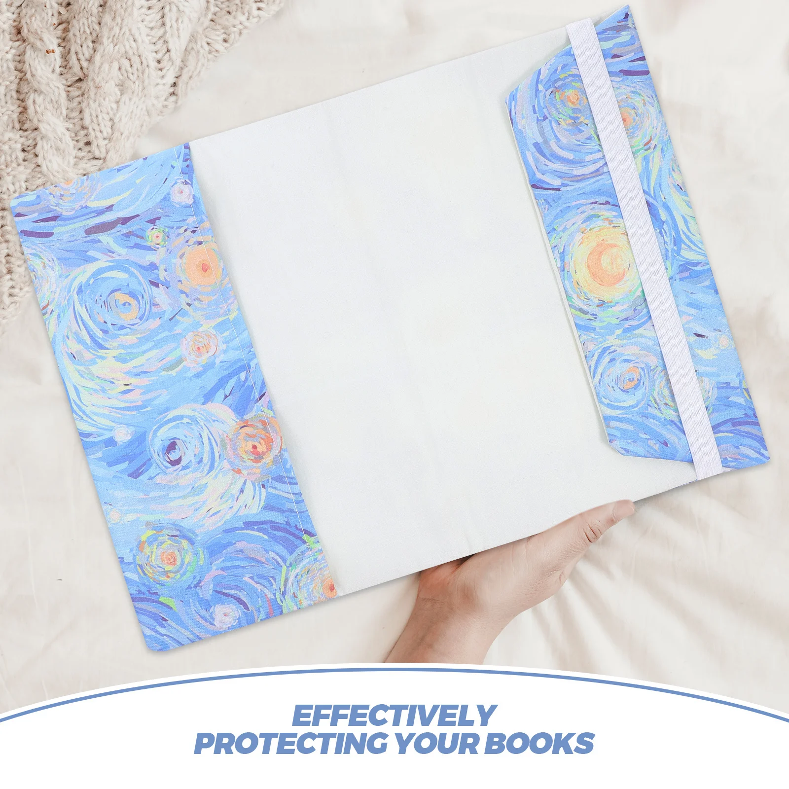 Stylish Fabric Book Sleeve Cover for B5 Composition Notebook Journal Protector Reusable Travel School Accessory Case