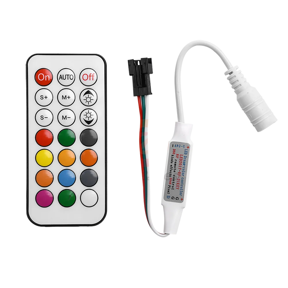 リモコン付きLEDストリップライト,21キー,モノクロ,rgb,rf,5050, 2835,smd,dc 5-24v