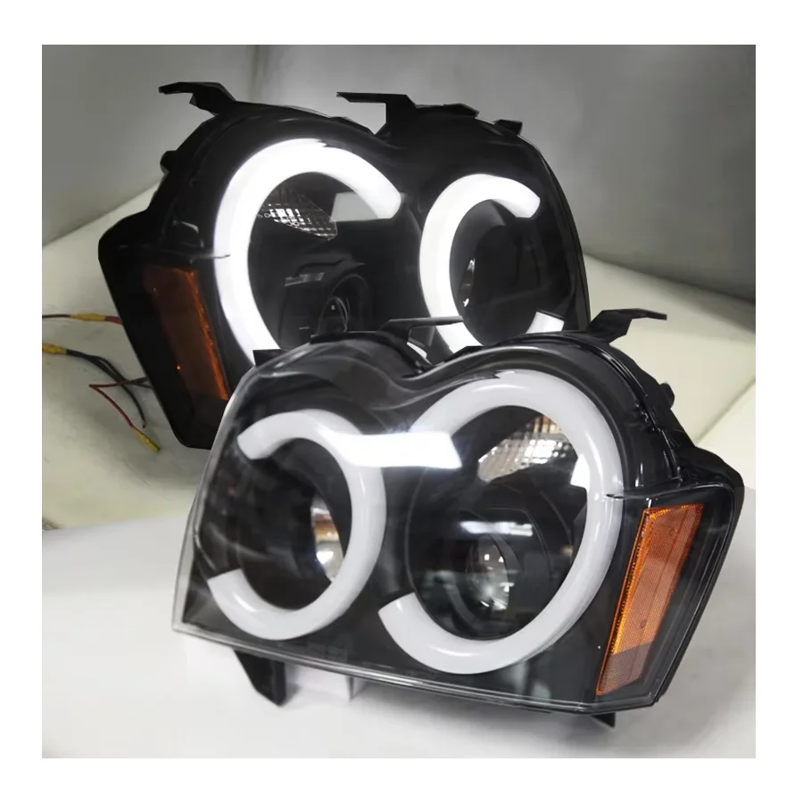 

For Jeep Chrysler Grand Cherokee 3 (wk) LED Head Light Angel Eyes 2005-2007 SN V2