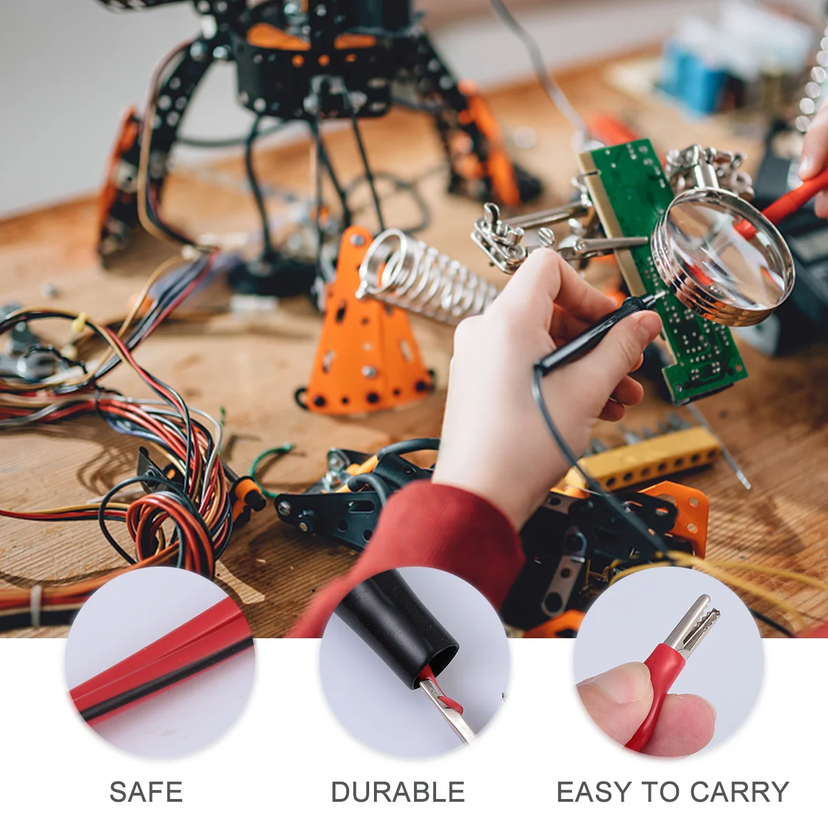 

5Pcs 1M Banana Plug to Crocodile Clip Test Lead Cable for Electrical Lab Testing Alligator Clip Test Wire with Insulated Copper