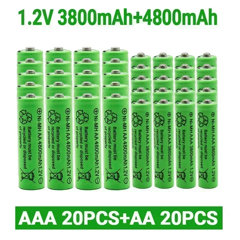 1.2V AA 4800mAh NI-MH Rechargeable Battery+1.2V AAA 3800 MAh Rechargeable Battery NI-MH Battery+charger