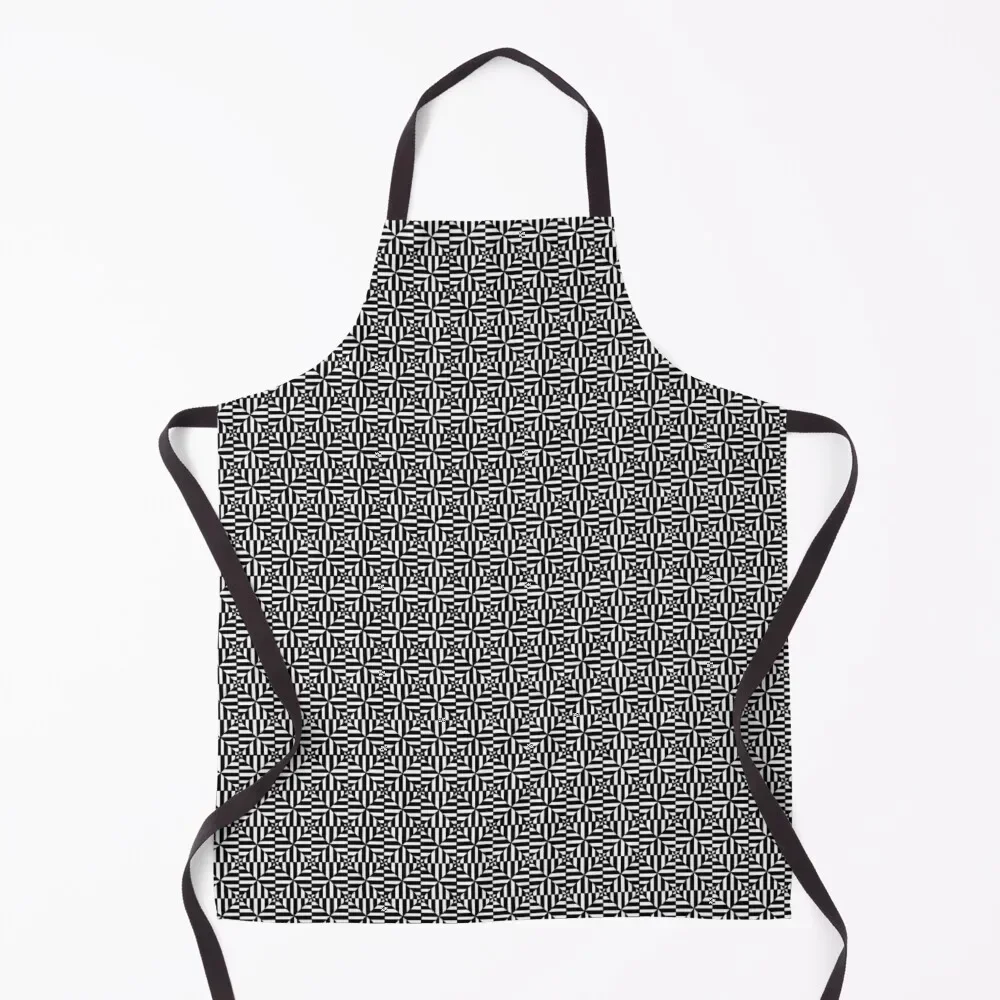 

Geometric Black and White Pattern Apron Restaurant Cleaning Products For Home custom women's kitchen chefs Apron