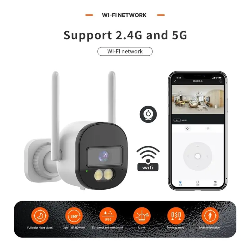 كاميرا مراقبة فيديو ABSQ-Mini CCTV 3MP Tuya Wifi كاميرا أمان 2.4G/5Ghz Al Detection IP Smart Life #6