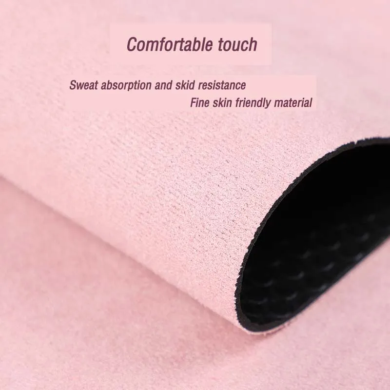 2mm PVC Suede Sweat Absorbing, Dry And Wet, Non Slip, Ultra Thin Foldable Portable Yoga Mat