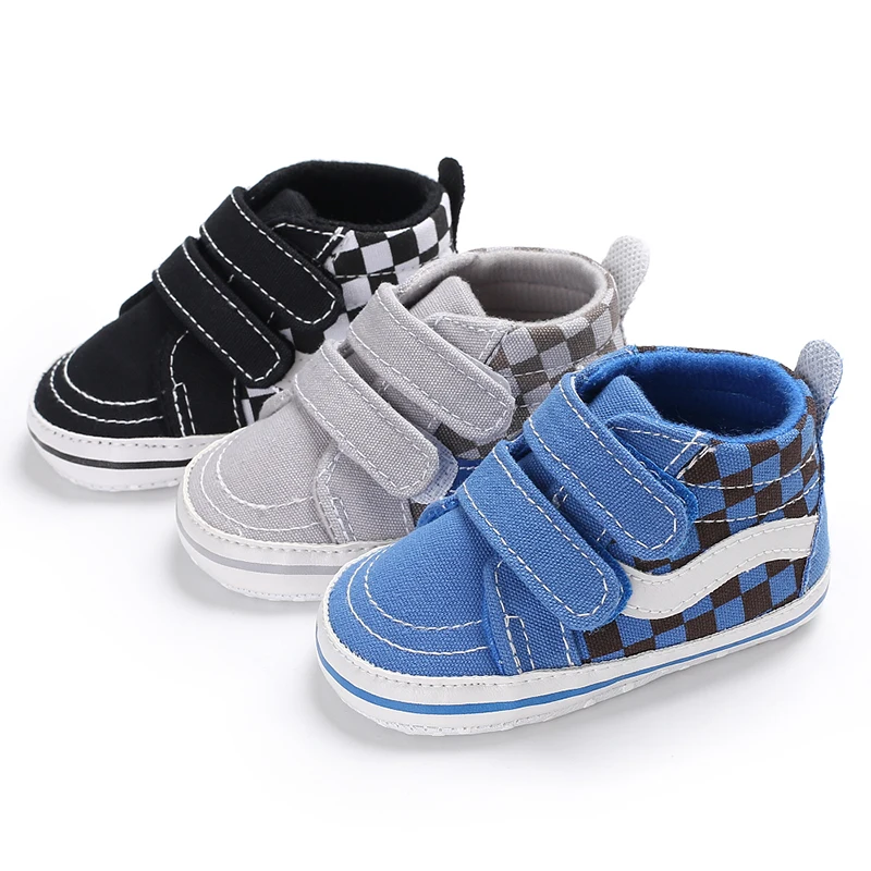 

Spring New Slip-on Toddler Shoes Baby First Walkers BoysGirls Autumn Non-Slip Classic Plaid Sneakers Sport Shoes