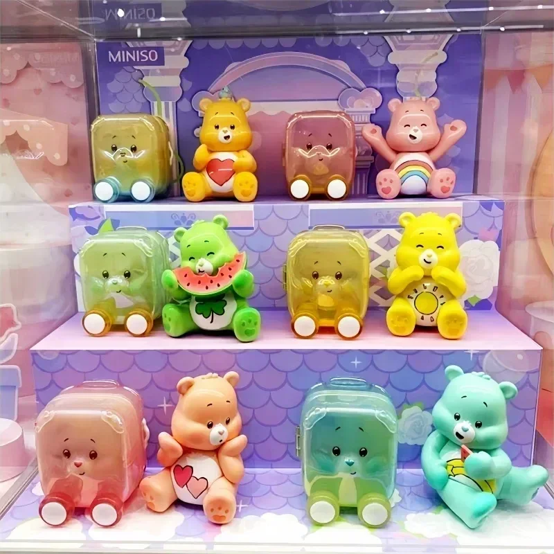 

Miniso Kawaii Bears Blind Box Happy Journey Series Anime Figures Cartoon Peripheral Surprise Guess Bag Model Garage Kit Gift