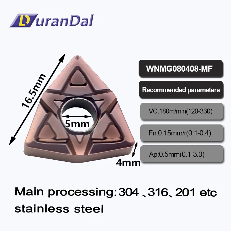 

Free Shipping WNMG 432 431 Turning Tools WNMG 080408 MF Carbide Inserts for CNC Lathe Machining PVD Coating for Stainless steel