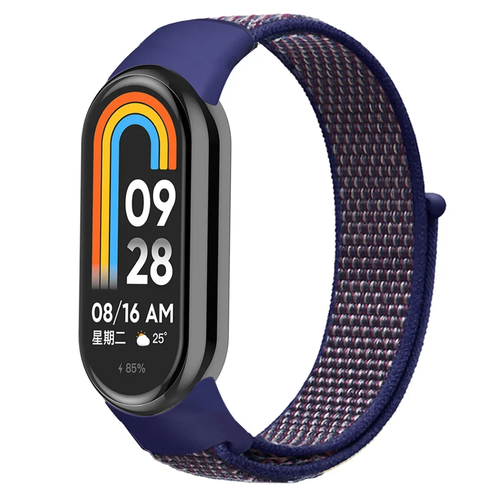 Nylon Loop Strap for Xiaomi Mi Band 9 Smartwatch Bracelet Breathable Replacement Correa for Mi Band 8 Belt Wristband Accessories