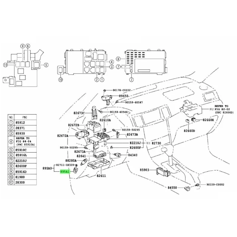 Akcesorium samochodowe 895A1-46020 895A146020 Zapasowe sterowanie światłem stopu Łatwa instalacja Sterowanie lampą stopu