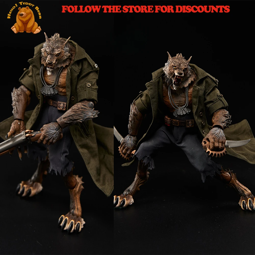 BESTLEE Studio Fury Planet 1/12 Veteran William Short Sleeve Wolf Long Windbreaker Battle Damage Pants For 6in Action Figure Toy