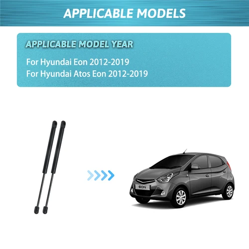 Imagen 2 del producto 2 amortiguadores de portón trasero para Hyundai Eon 2012-2019, soporte de elevación de puerta trasera, amortiguadores de gas para maletero