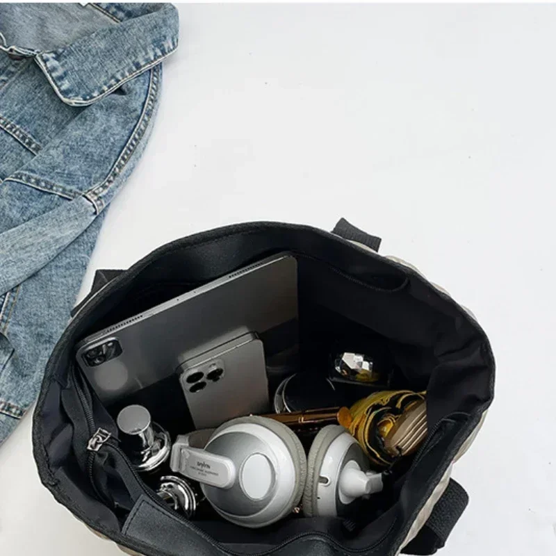 حقائب كتف كاجوال ذات سعة كبيرة للنساء حقيبة يد قطنية للمساحة حقائب يد عصرية للشتاء للاستخدام اليومي حقيبة بولسا الأنثوية