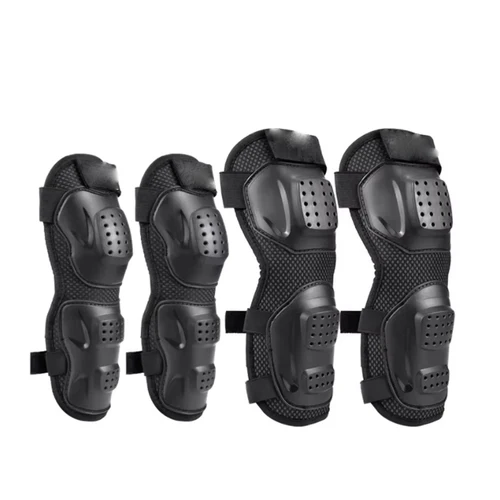 Rodilleras y coderas para motocicleta, Rodilleras transpirables para carreras todoterreno, deportes al aire libre, protección para motociclista, conjunto de cuatro piezas