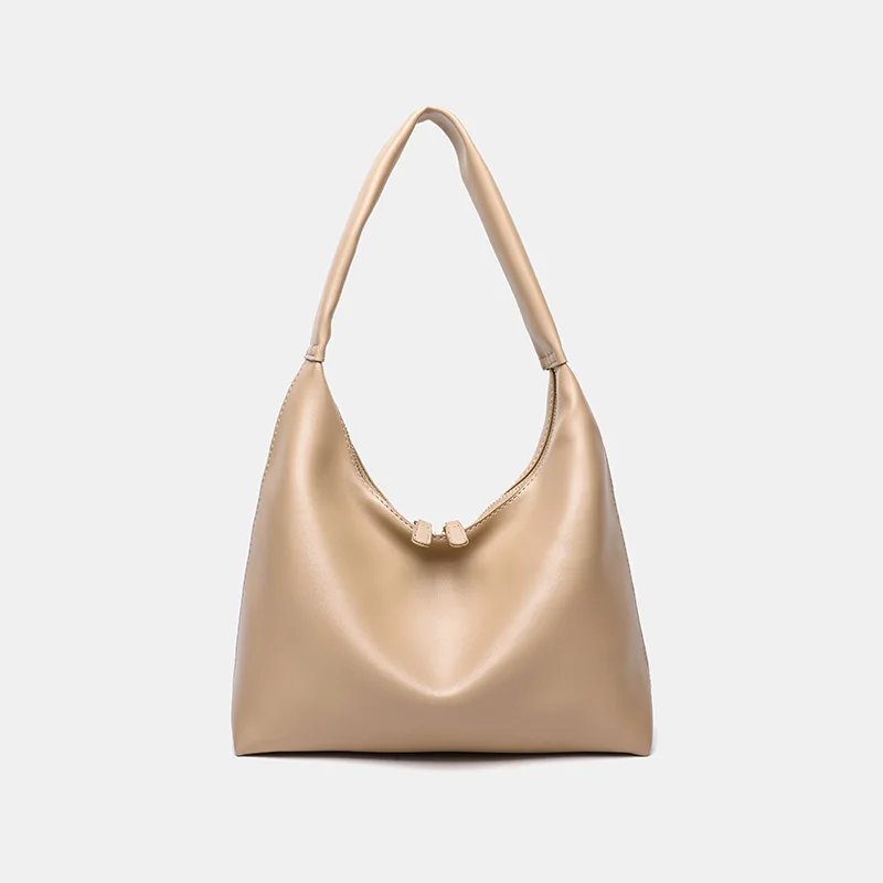 

Soft PU Leather Women's Hobo Bag Retro Simple Solid Shoulder Bag Ashion Large Capacity Handbag for School Work Totes Bags