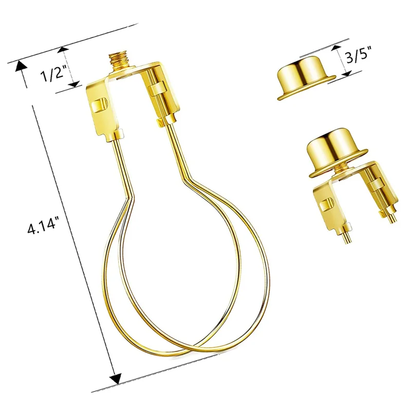 Lamp Shade Harp Holder Adapter Kit Includes Finial And Lampshades Levellers To Keep Lamp Shade Hardware-ABQU
