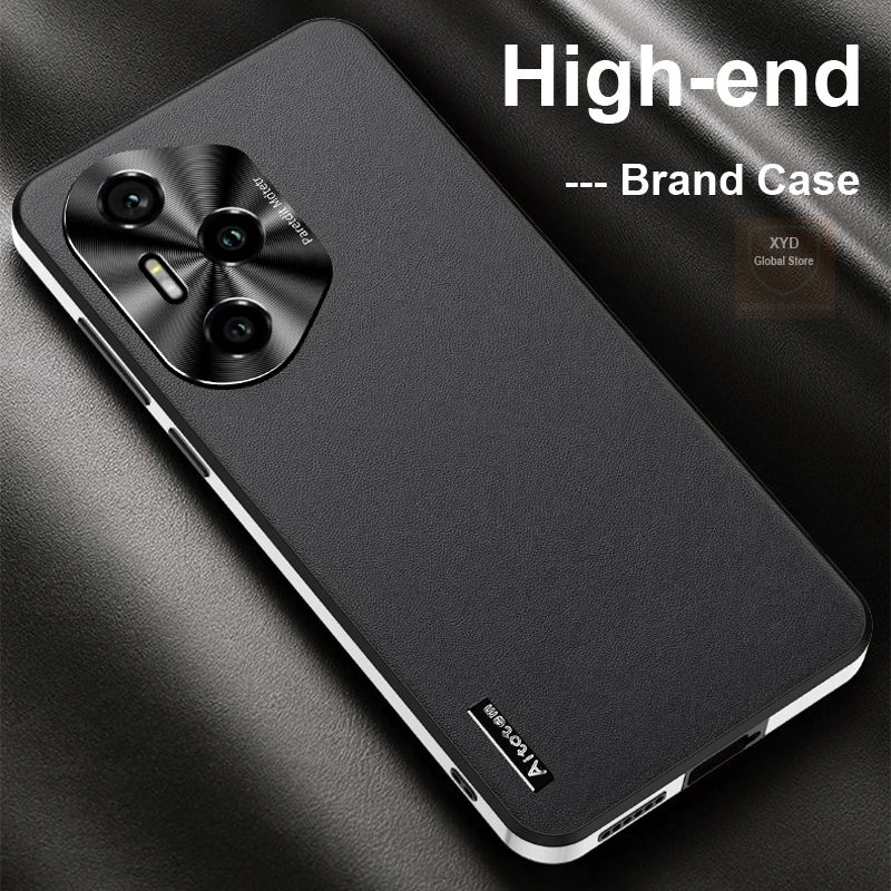 

High end For Honor 300 Pro Case Matte Leather Brand Phone Case For Honor 300 Ultra Pro Cover Luxury Airbag Shell Bumper Skin