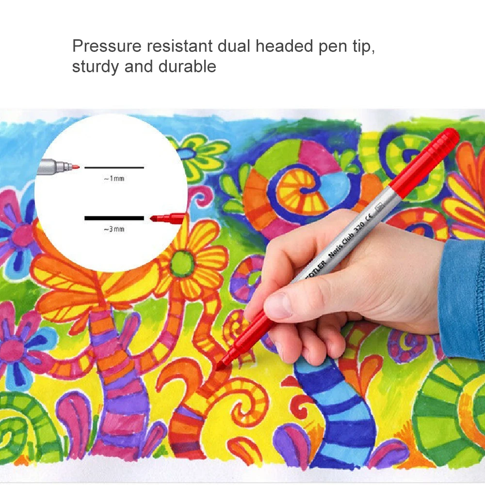 10/36pcs Germany Staedtler Double Head Watercolor Marker Washable 3200 TB36  Paint Pen Children Art Drawing Painting Supplies
