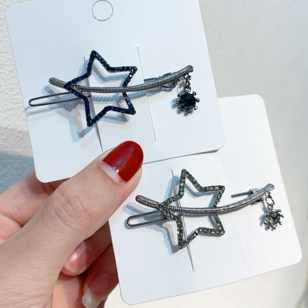 Alloy Simple Frog Clip Girl's Back Head Top Clip Alloy Elegant Word Clip Light Luxury Fashion Five-pointed Star Hair Accessories