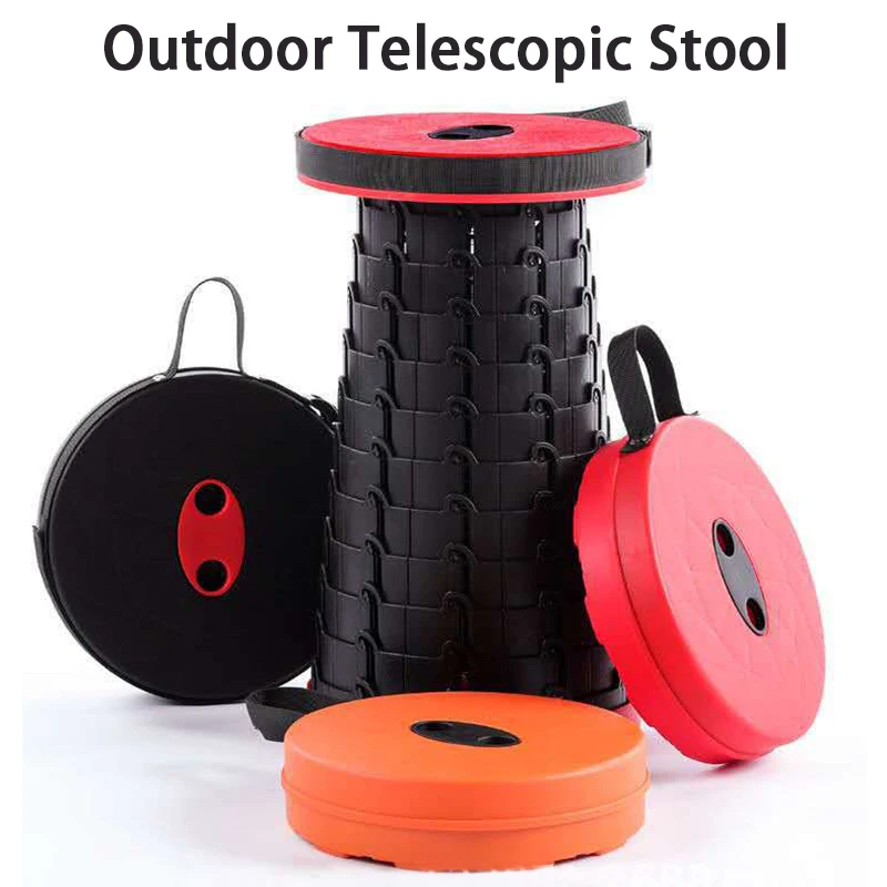 

Retractable stool folding stool outdoor folding chair for travel portable ultralight bench fishing stool