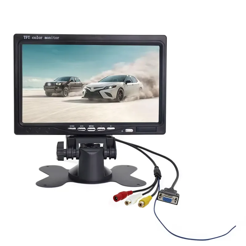 12/24V TFT LCD 7 Inch VGA Car Car Rear View with 2AV Interface for Bus Truck