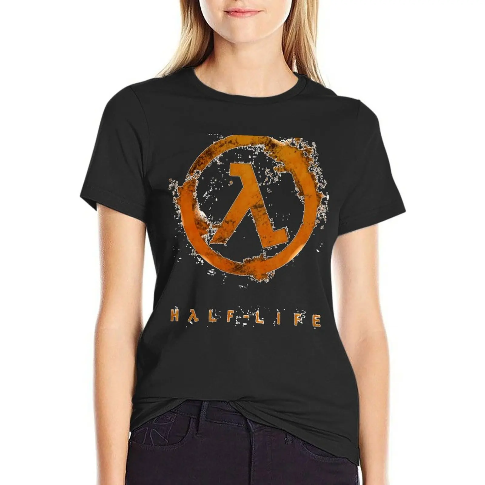 

Half Life Art Work T-Shirt tops anime clothes blacks white t shirts for Women