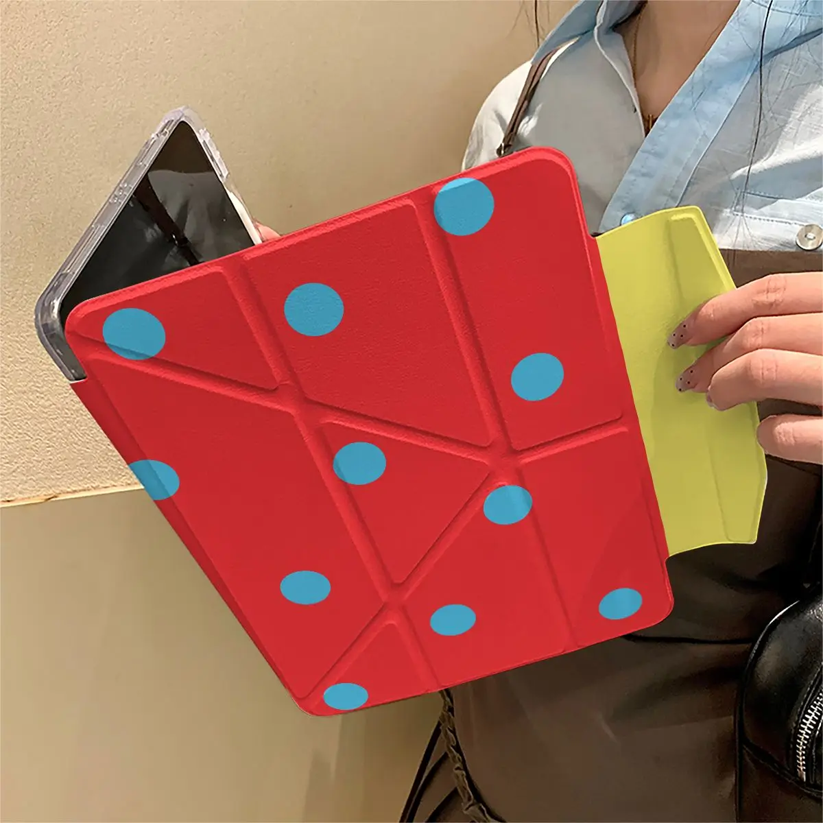 

Cute And Minimalist Blue Polka Dots For iPad Pro Air M5 M4 M3 M2 13'' 2 1 11th A16 12.9" 10 9 8 7 6 5 Th Mini 7 6 8.3" Case