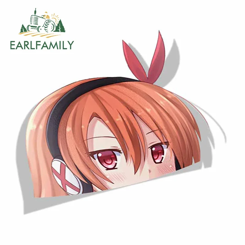 EARLFAMILY 13cm x 11.5cm Cartoon Car Stickers for Chelsea Peeker Peek Anime Vinyl JDM Window Trunk Laptop Wall Decal