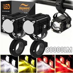 Heyword universal Motorcycles Headlight 80000LM Fog Light Led Auxiliary Driving Lamp For R1250GS ADV F800GS K1600,Honda CRF1000L